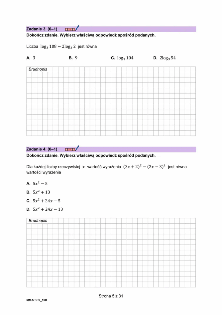 Matura 2025 z MATEMATYKI POZIOM PODSTAWOWY. ARKUSZ CKE 5 image 6