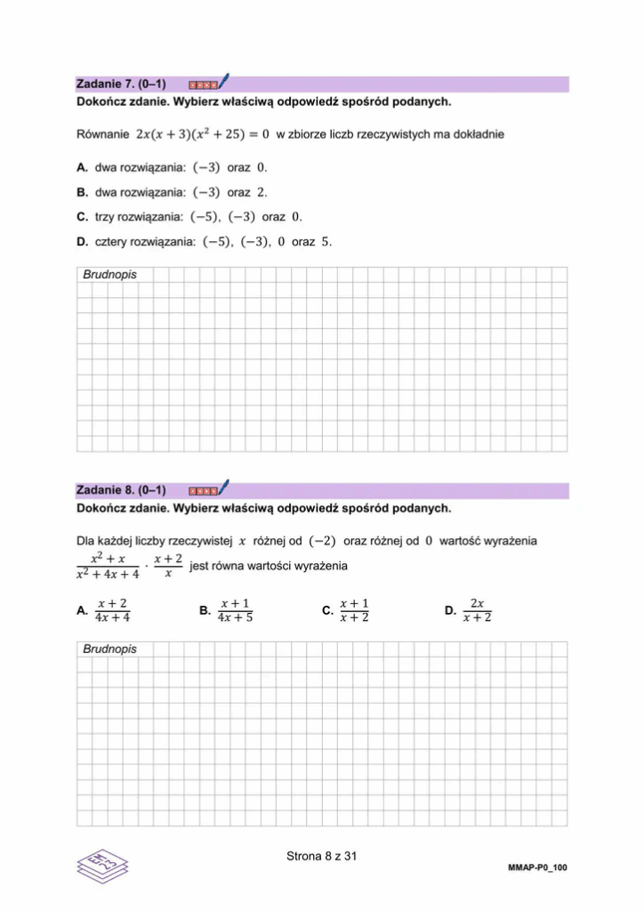 Matura 2025 z MATEMATYKI POZIOM PODSTAWOWY. ARKUSZ CKE 8 image 9