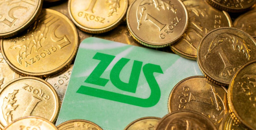 katowice poland 2022 zus logo background penny coins