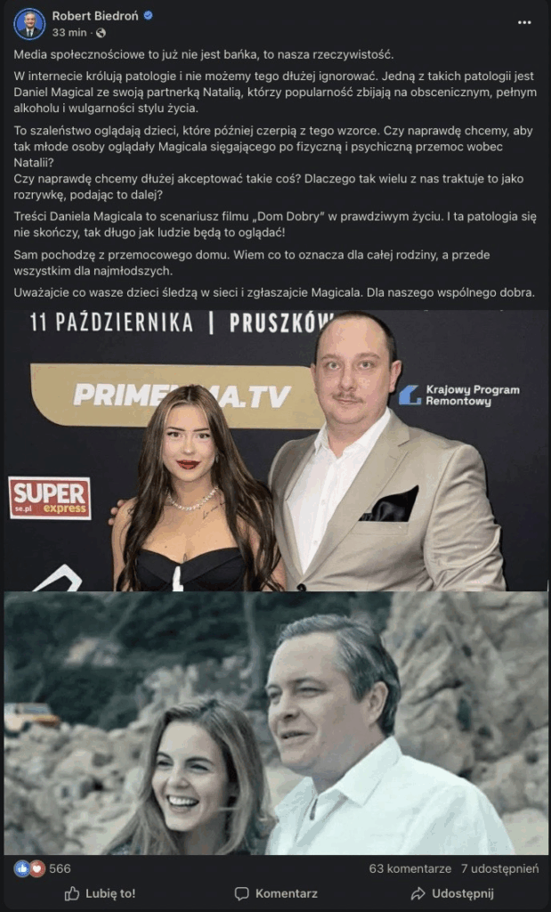 „Patologia w sieci”. Biedroń apeluje o zgłaszanie Magicala i ostrzega rodziców 1 image 1